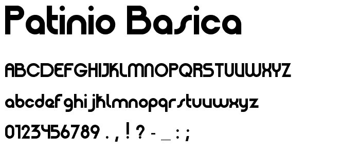 Patinio Basica font